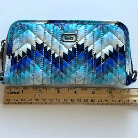 Lug Guild Collection Whirly RFID Wallet - Bargello Mountains Blue - Picture 5 of 7